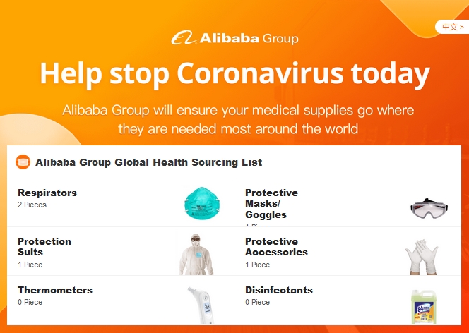 Alibaba закупает лекарства для Уханя онлайн