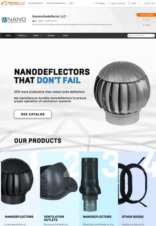 Nanoturbodeflector LLC на Алибаба
